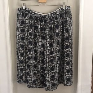 Navy Polka Dot Skirt